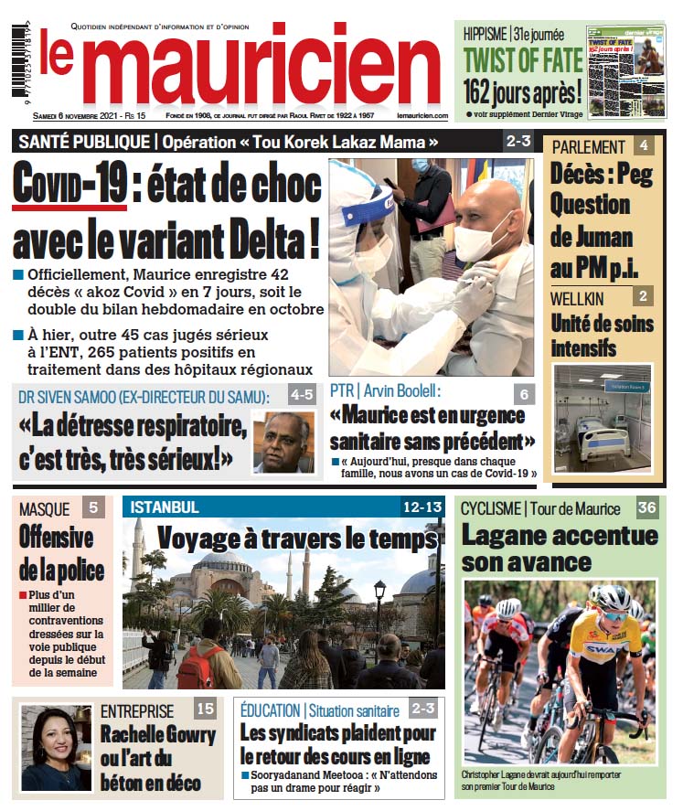 Le mauricien du 06 novembre 2021