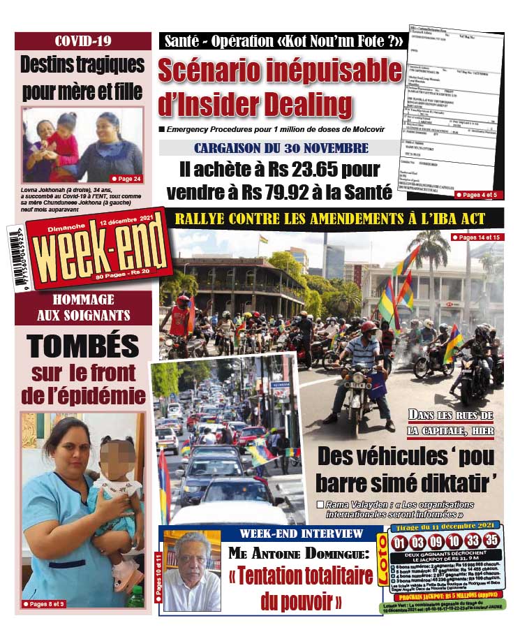 Week End du 12 décembre 2021