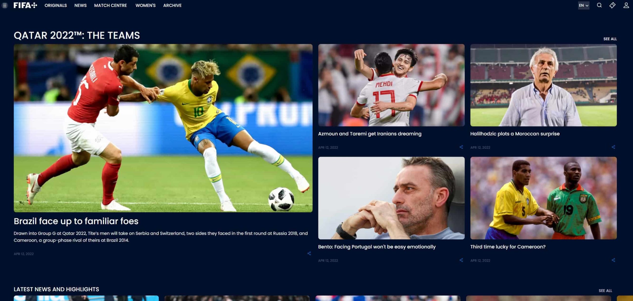 Coupe du monde : la Fifa lance une plateforme vidéo de matches et d’archives